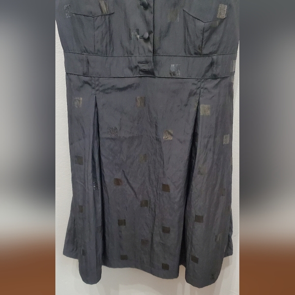 INSIGHT BLACK SPAGHETTI STRAP MINI FIT AND FLARE DRESS WITH POCKETS - Picture 4 of 11